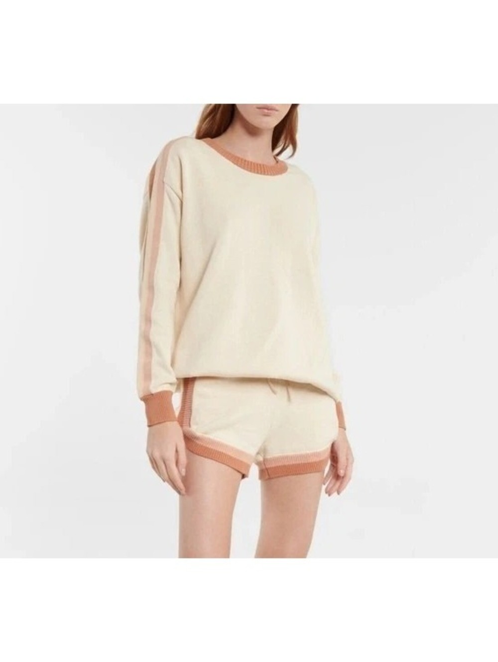 The Upside Kickstart Boo Striped Organic Cotton Sweater Medium